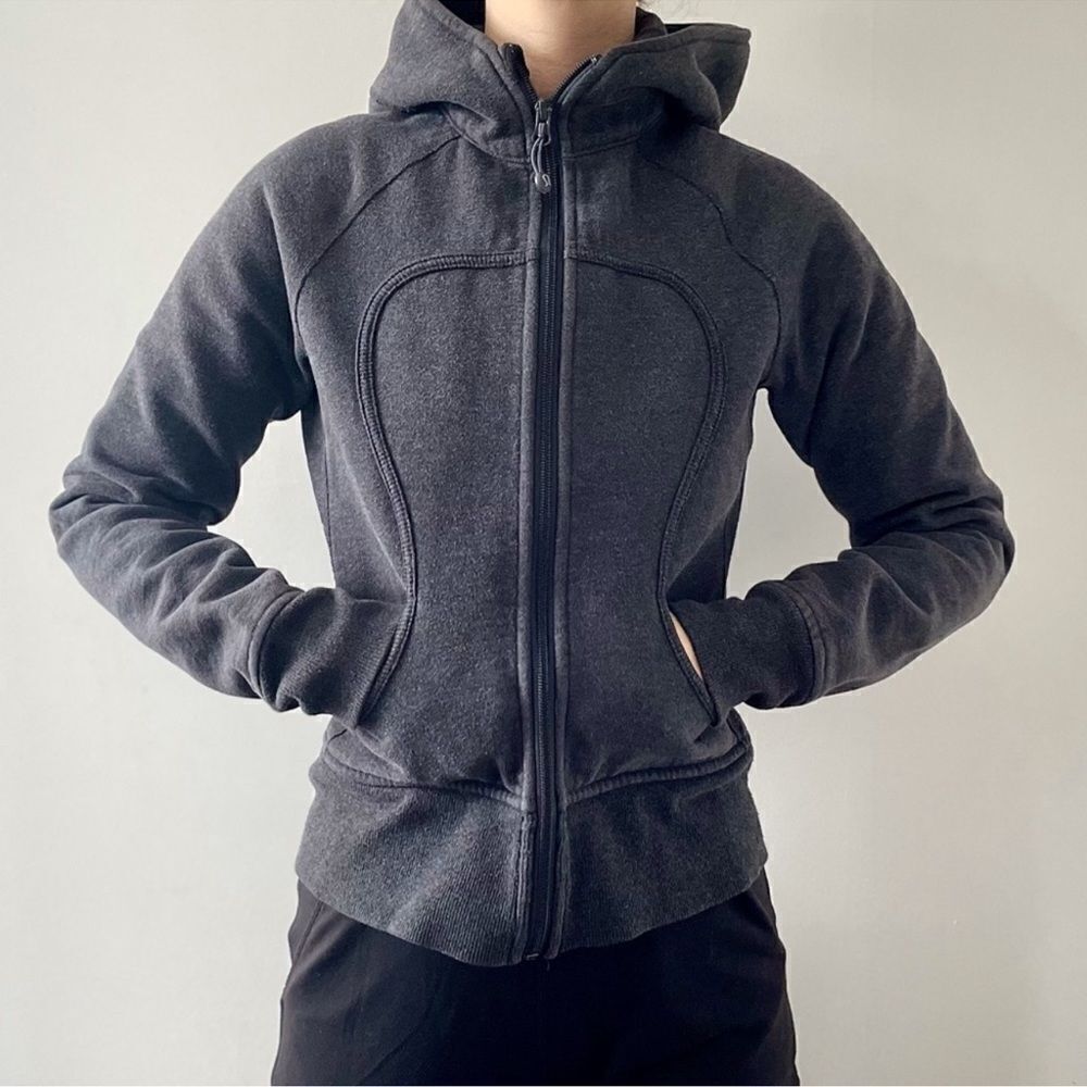 Lululemon Athletica Women's Scuba Zip Up Hoodie in Gray - Size 8